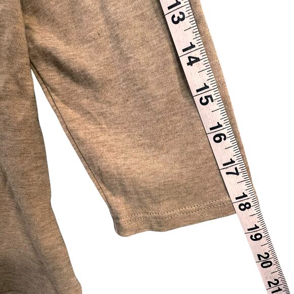 J Jill Simply Supima Tunic Top Womens 1X Tan Crew Neck Drop Shoulders Relaxed - Picture 5 of 14